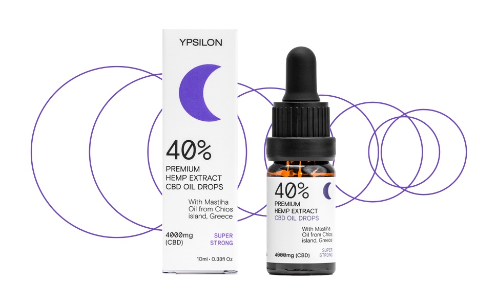 Ypsilon 40% (4000mg) Aceite de CBD "SUPER FUERTE" con Aceite de Lentisco de Quíos