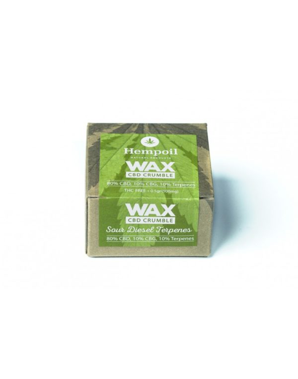 Wax CBD & CBG Crumble | Sour Diesel Terpenes - 500mg