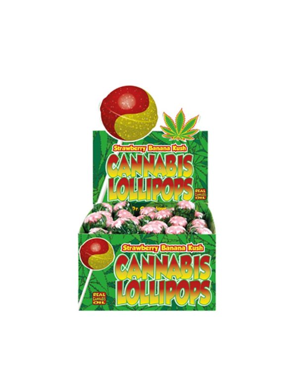 CANNABIS LOLLIPOPS – STRAWBERRY BANANA KUSH