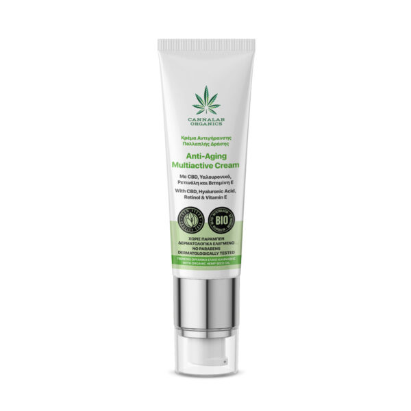 Crema antienvejecimiento multiactiva Cannalab Organics con CBD, ácido hialurónico, retinol y vitamina E - 45 ml - foto del producto