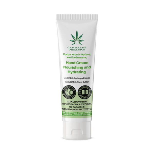 Cannalab Organics Crema de manos nutritiva e hidratante con CBD y manteca de karité imagen del producto