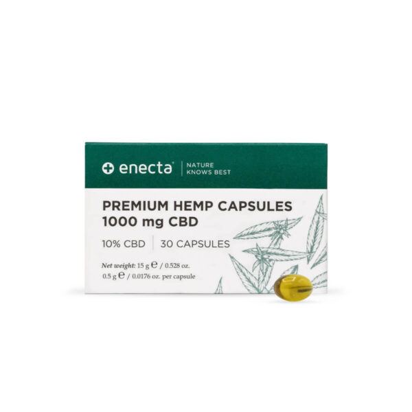 Enecta CBD Capsules new packaging 2021 1000mg - 30 Capsules Athens, Greece.