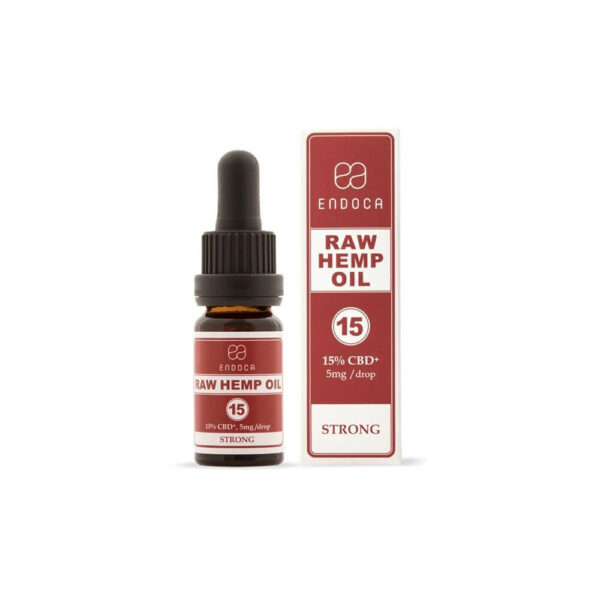 Endoca RAW CBD Oil (Strong) Drops 1500mg CBD+CBDa (15%) - 10ml full spectrum