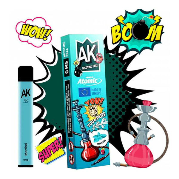 AK e-Shisha - Disposable Vape Pen Mint flavor - 700 Puffs