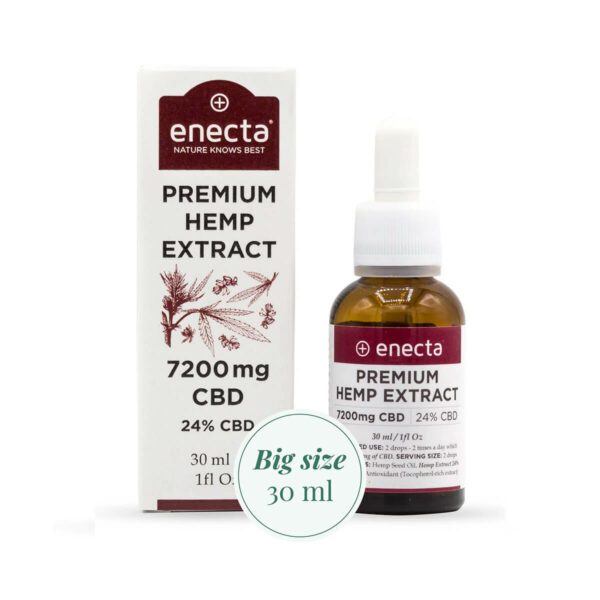 Enecta 24% CBD Cannabis Oil 7200mg in 30ml.