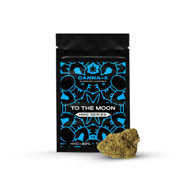 HHC CBD Cannabis Flowers with 30% HHC Hexahydrocannabinol. Strain To The Moon, HHC Flowers Europe, retail, Wholesale.