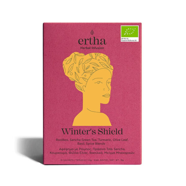 Ertha Herbal Infusion "Winter's Shield" 15grams. 10 sachets with Greek organic Herbs.