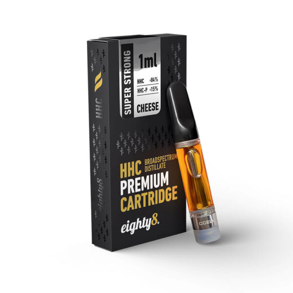 Cartucho HHC-P 99% de Eighty8 para vaporizadores con batería en muchos sabores. Rosca 510 para baterías CCELL. Máxima calidad al mejor precio.