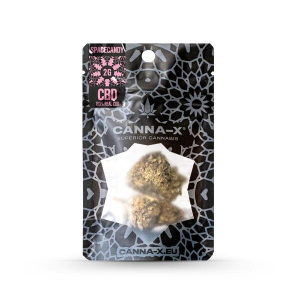 Flores de cañamo organico griego con CBD cannabidiol para vapear y fumar Space Candy variedades en 2, ,5, y 10 gramos.