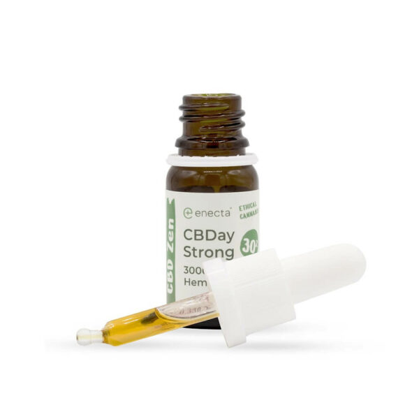 Enecta Full spectrum CBD Hemp Oil 30% with pipette.