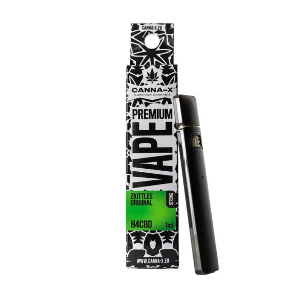 H4CBD Vape disposable electronic cigarette by Canna-X in unique flavors and 1ml size for endless enjoyment. Top quality H4CBD e-cigarette at the best price in Greece and Europe. Exclusively at Hempoil®