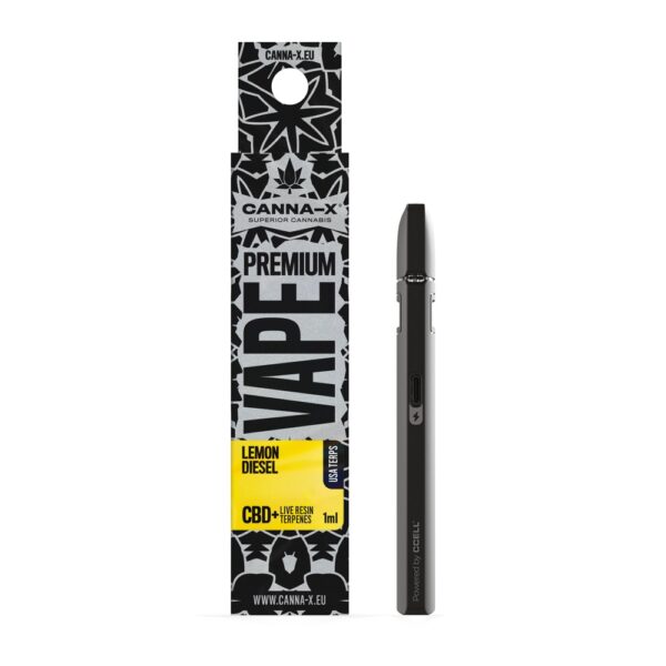 Canna-X Live Terpenes & CBD Disposable Vape Lemon Diesel - 1ml