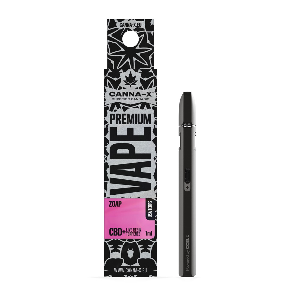 Canna-X Live Terpenes & CBD Disposable Vape Zoap - 1ml 1 Canna-X Live Terpenes & CBD Disposable Vape Zoap - 1ml