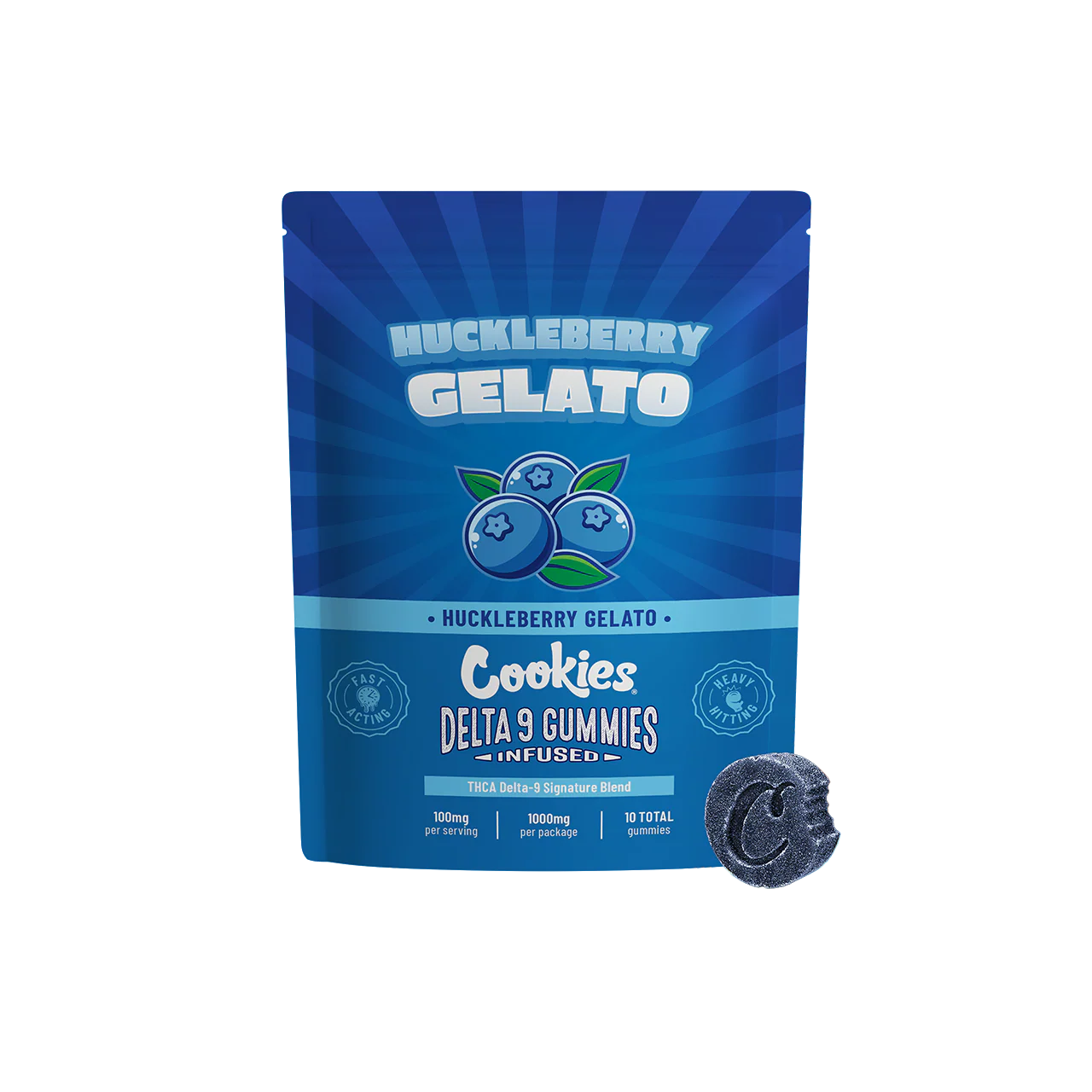 Cookies Delta 9 Gummies Huckleberry Gelato - 10 uds 1 Cookies Delta 9 Gummies Huckleberry Gelato - 10 uds